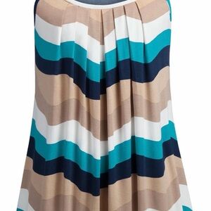 Striped Multicolor Sleeveless Top